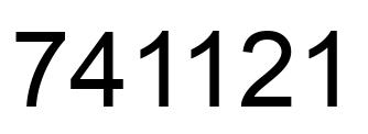 Number 741121 black image