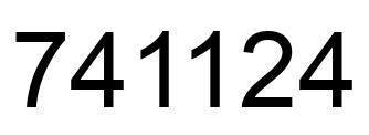 Number 741124 black image