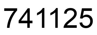 Number 741125 black image
