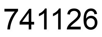 Number 741126 black image