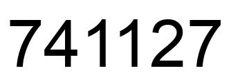 Number 741127 black image
