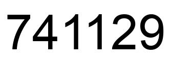 Number 741129 black image