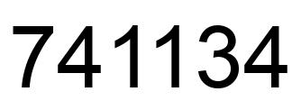 Number 741134 black image
