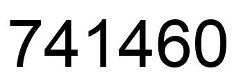 Number 741460 black image