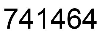 Number 741464 black image