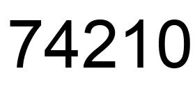 Number 74210 black image