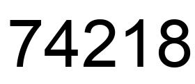 Number 74218 black image