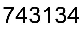 Number 743134 black image