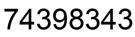 Número 74398343 imagen negro