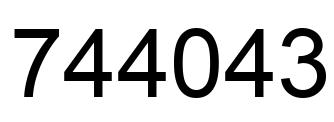 Number 744043 black image