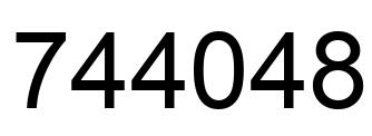 Number 744048 black image