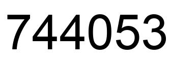 Number 744053 black image