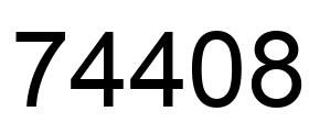 Number 74408 black image