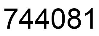 Número 744081 imagen negro