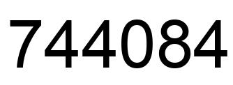 Número 744084 imagen negro