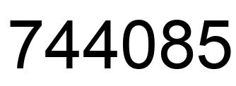 Número 744085 imagen negro