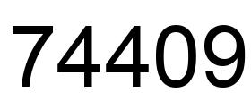 Number 74409 black image
