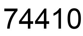 Número 74410 imagen negro