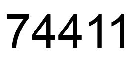 Número 74411 imagen negro
