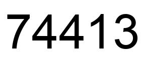Número 74413 imagen negro