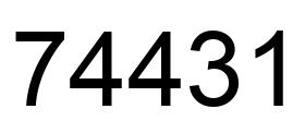 Number 74431 black image