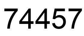 Número 74457 imagen negro