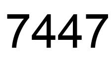 Number 7447 black image