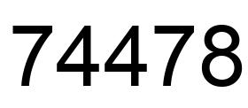 Number 74478 black image