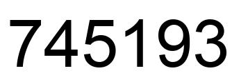 Number 745193 black image