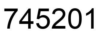 Number 745201 black image