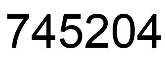Number 745204 black image