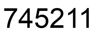 Number 745211 black image