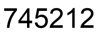 Number 745212 black image