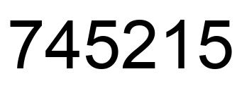 Number 745215 black image