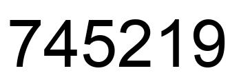 Number 745219 black image