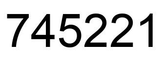 Number 745221 black image