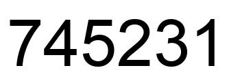 Number 745231 black image