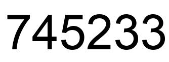 Number 745233 black image