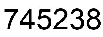 Number 745238 black image