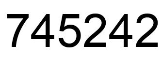 Number 745242 black image