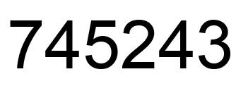 Number 745243 black image
