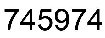 Number 745974 black image