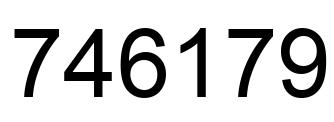 Número 746179 imagen negro