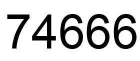 Number 74666 black image