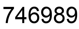 Number 746989 black image
