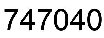 Number 747040 black image