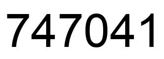 Number 747041 black image