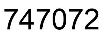 Number 747072 black image