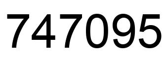Number 747095 black image