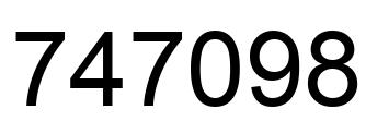 Number 747098 black image